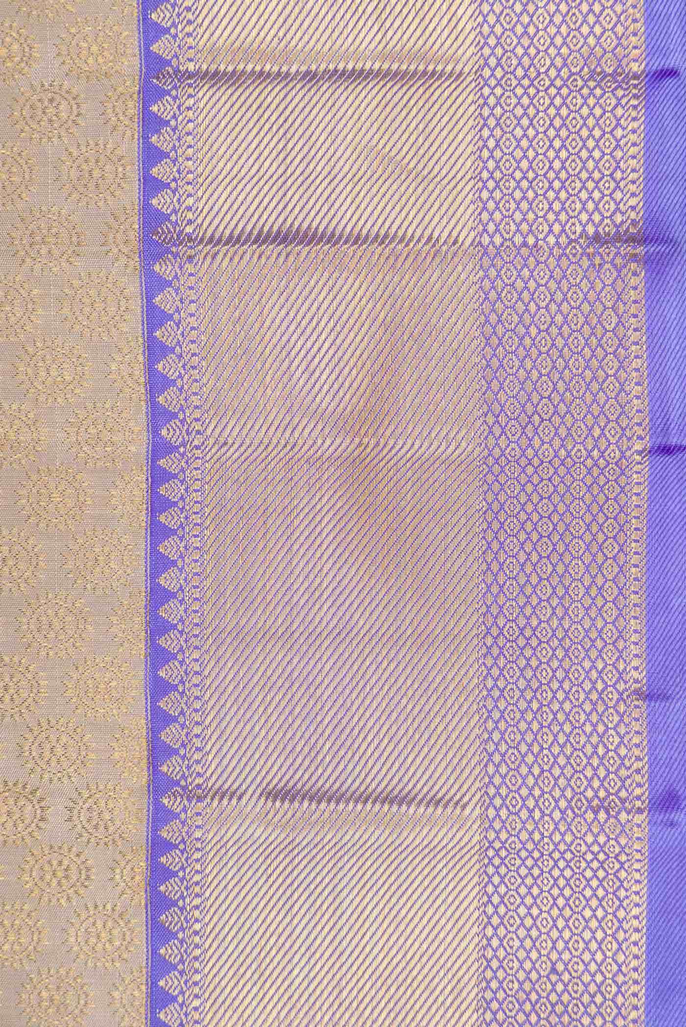 Beige Kanchipuram Silk Saree