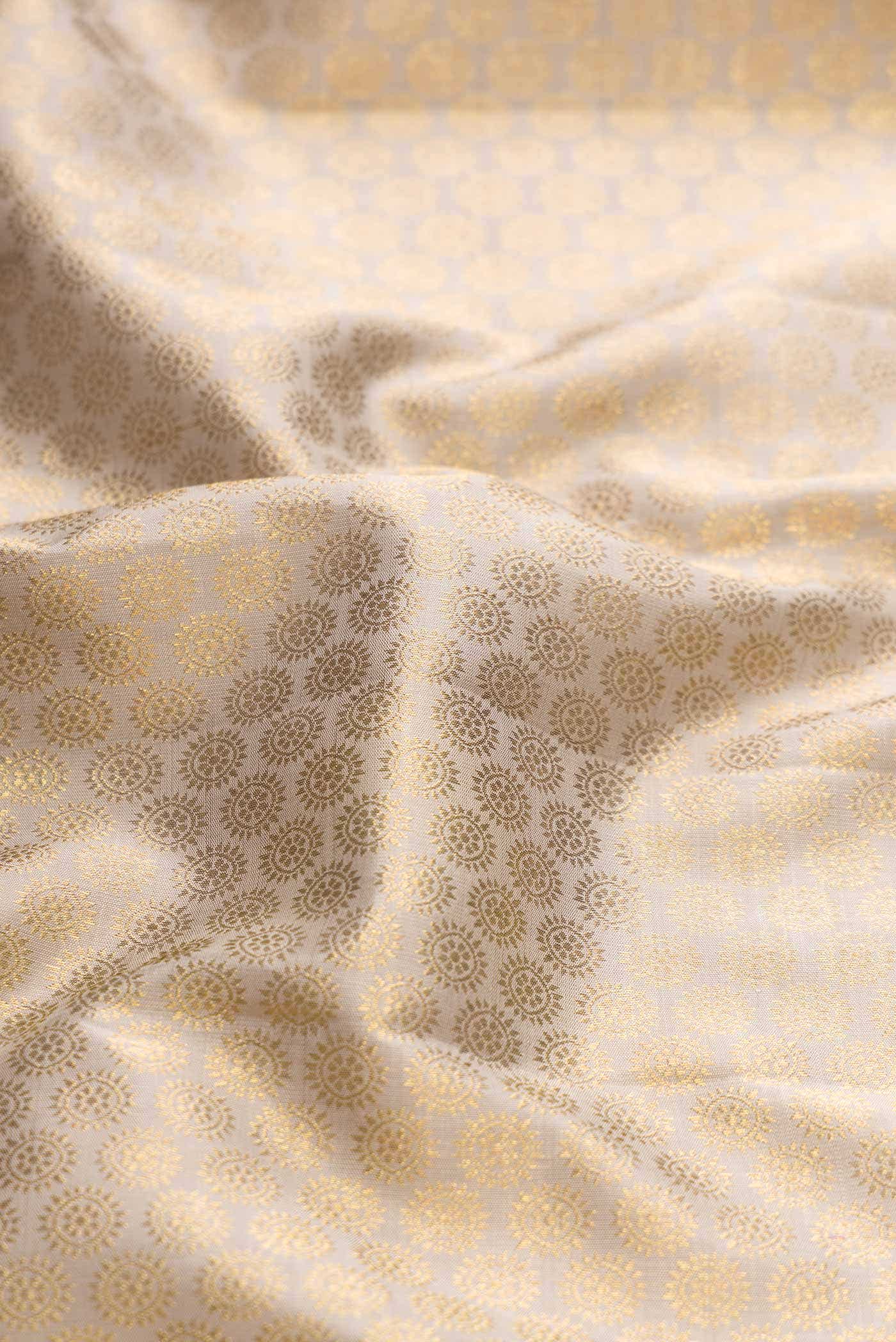 Beige Kanchipuram Silk Saree