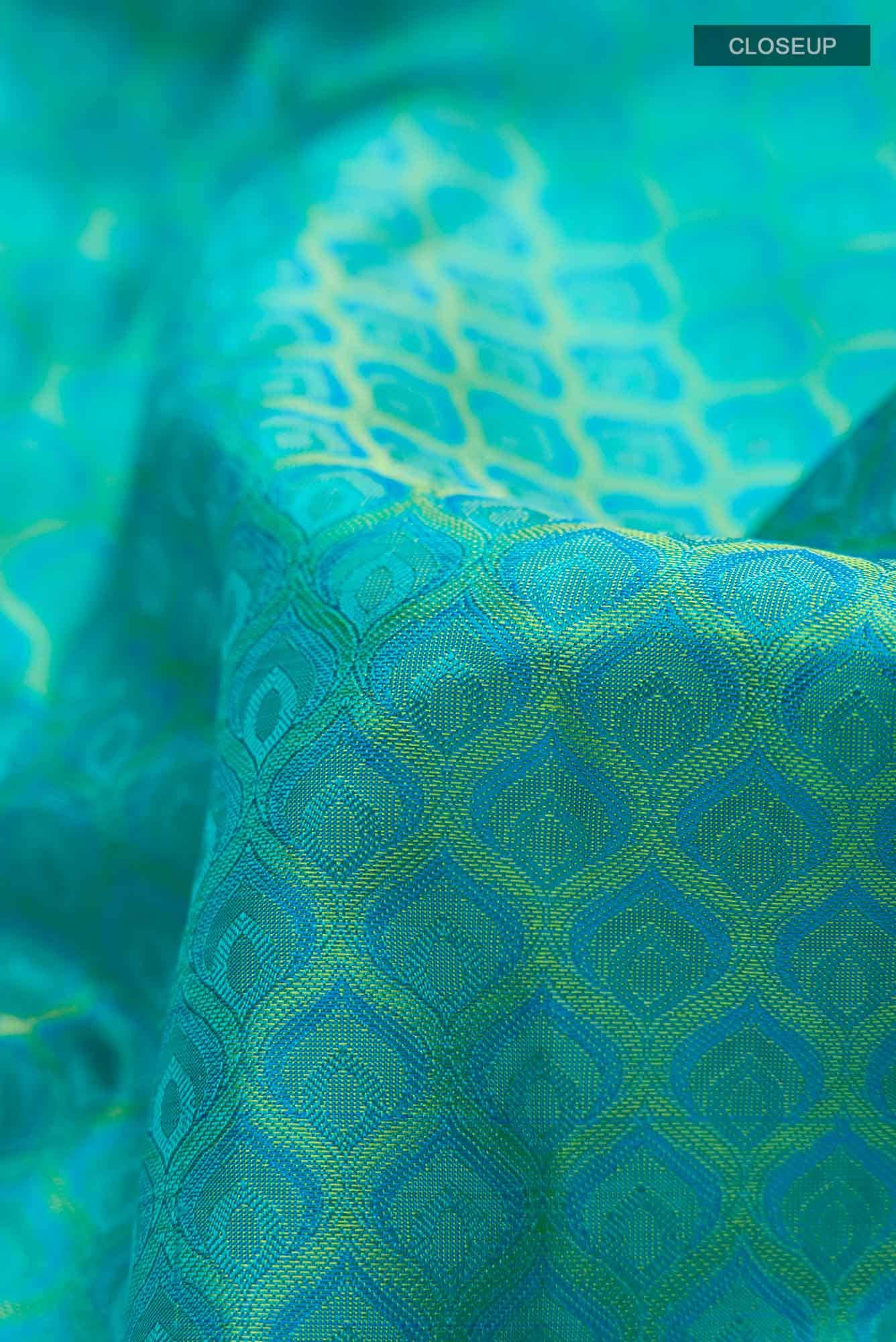 Blue Kanchipuram Silk Saree