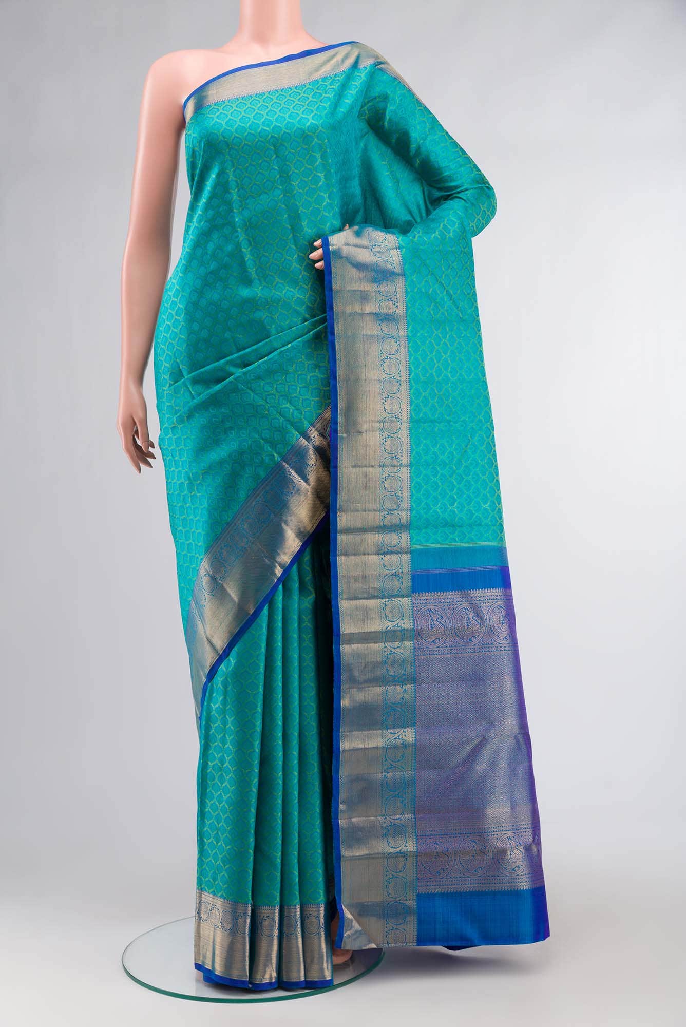 Blue Kanchipuram Silk Saree