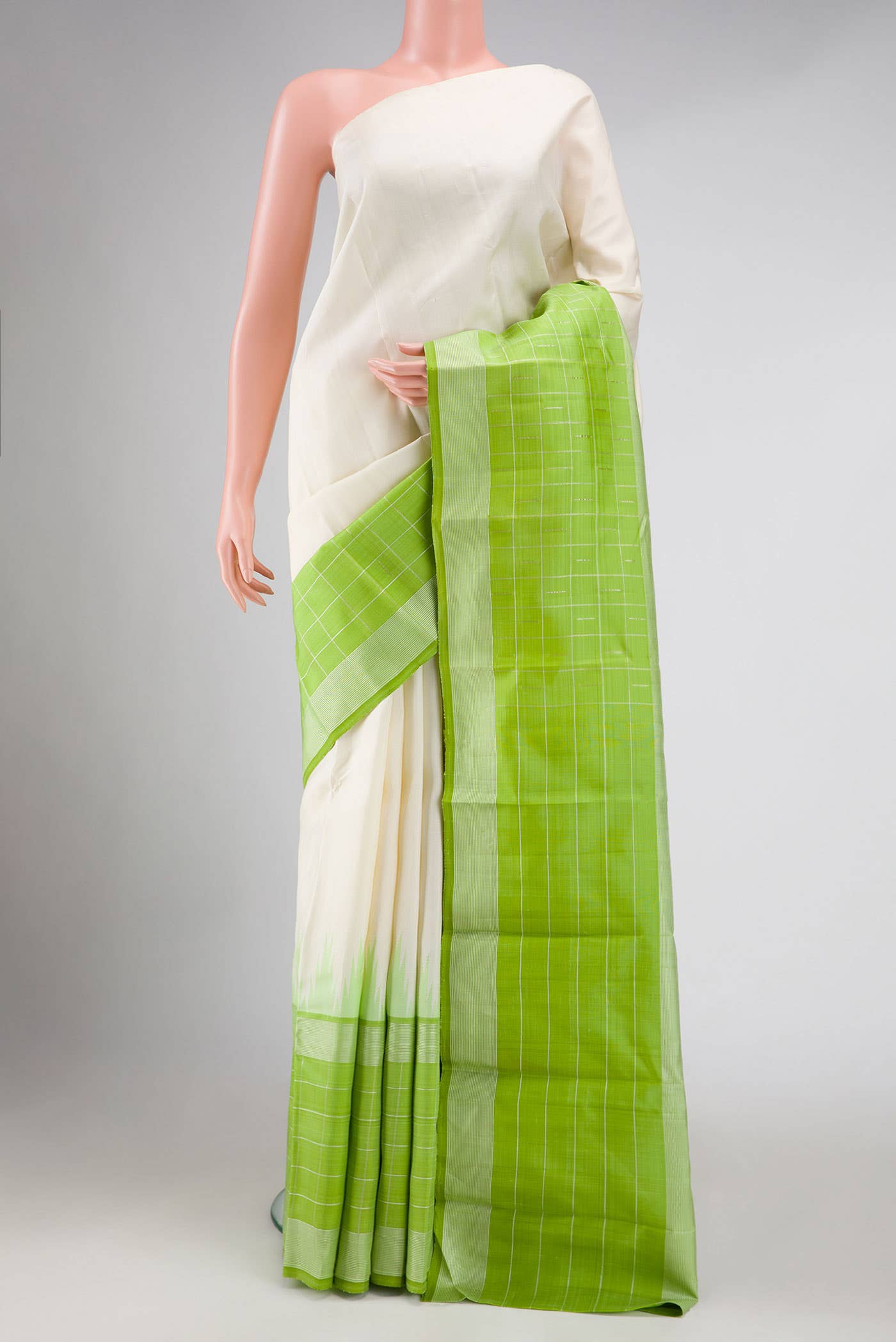 Pure Silk Pure Zari Off White Kanchipuram Saree
