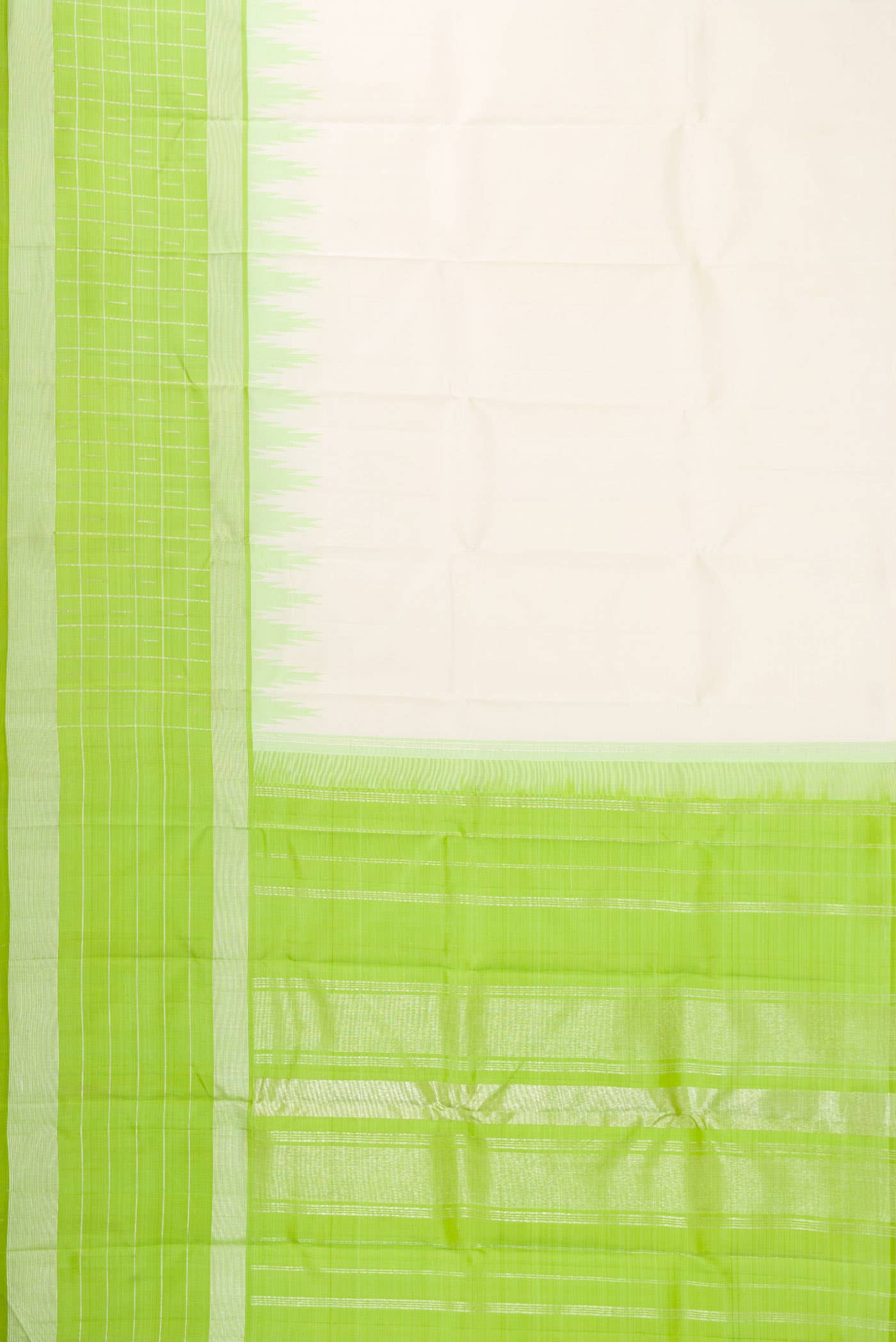 Pure Silk Pure Zari Off White Kanchipuram Saree