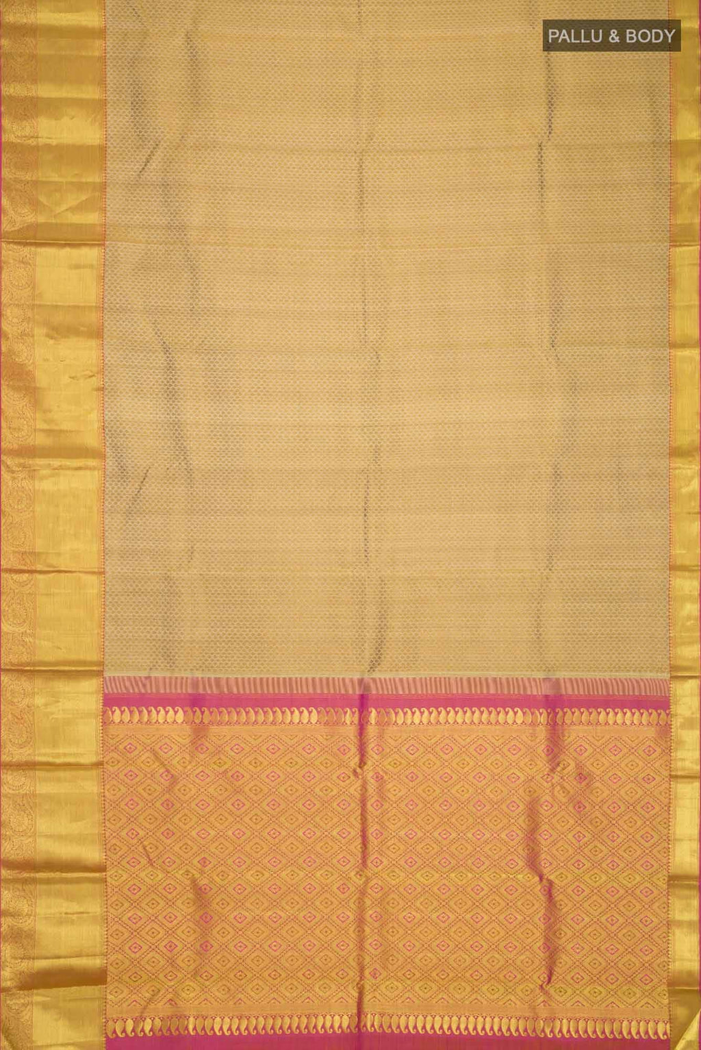 Beige Kanchipuram Silk Saree