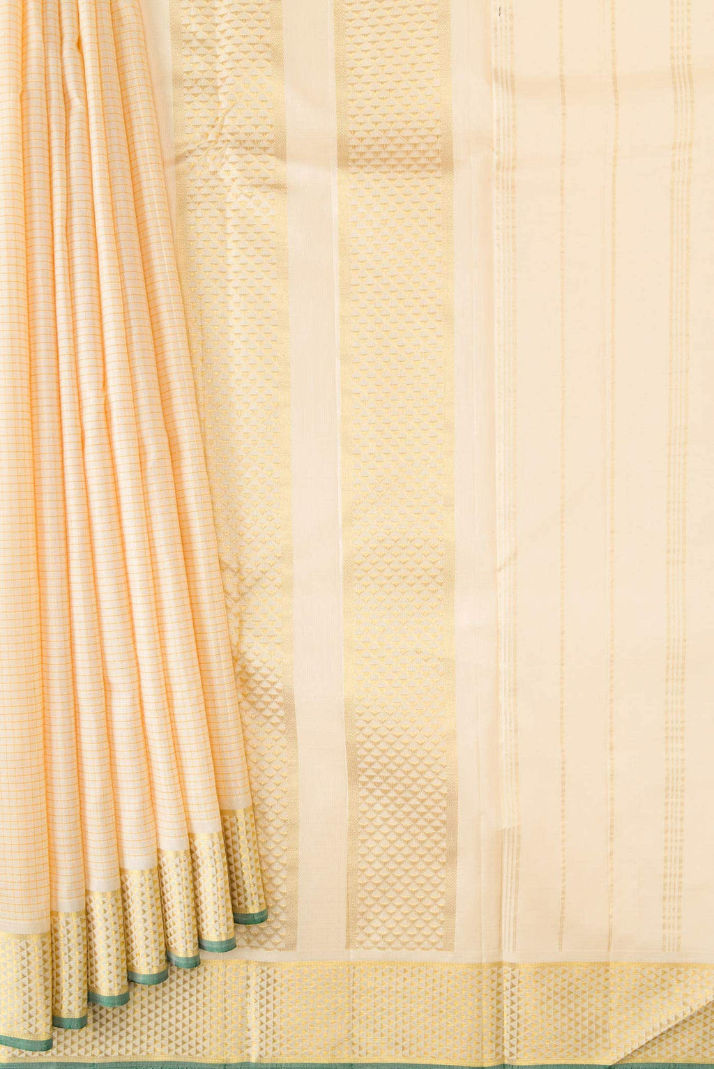 Pure Silk Pure Zari Sandal Kanchipuram Saree