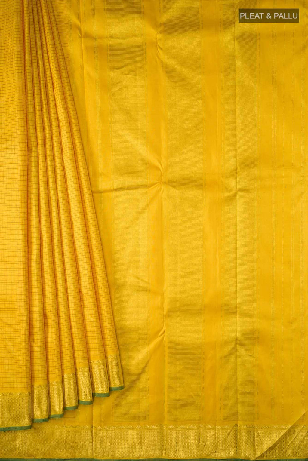 Yellow Kanchipuram Silk Saree