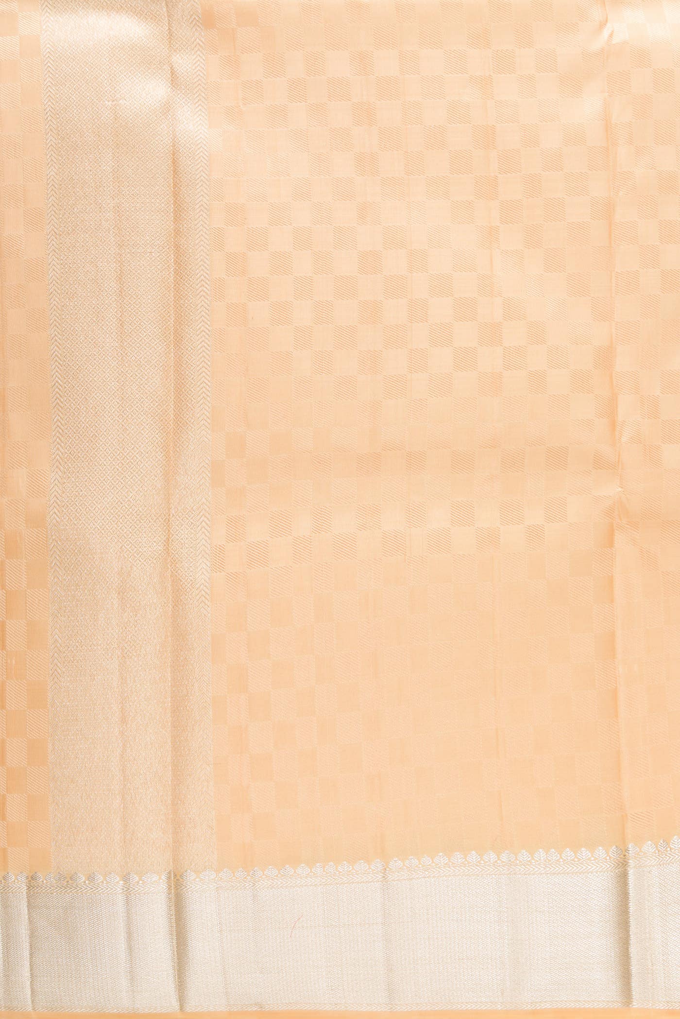 Peach Silk Dhoti With Angavastram (9X 5) Muzham