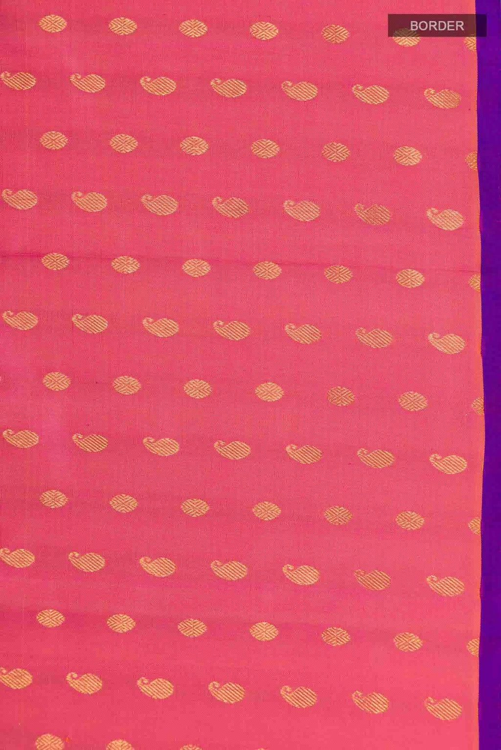 Pink with Orange Dual Tone Kanchipuram Silk Saree