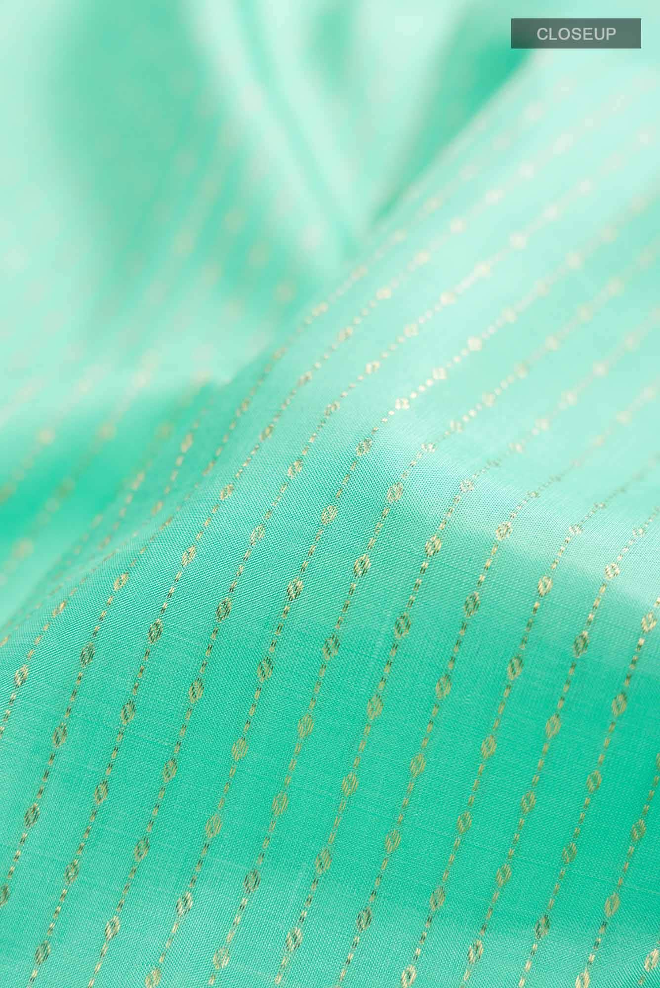 Sea Green Kanchipuram Silk Saree