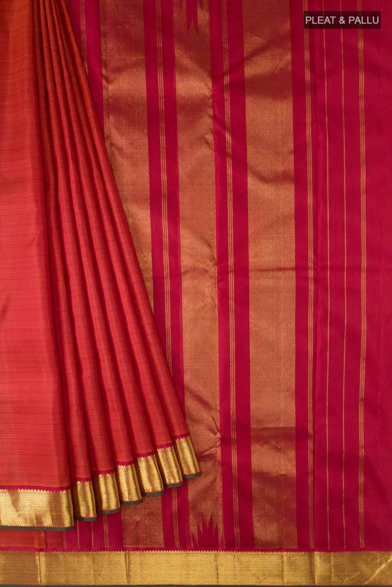 Maroon Kanchipuram Silk Saree