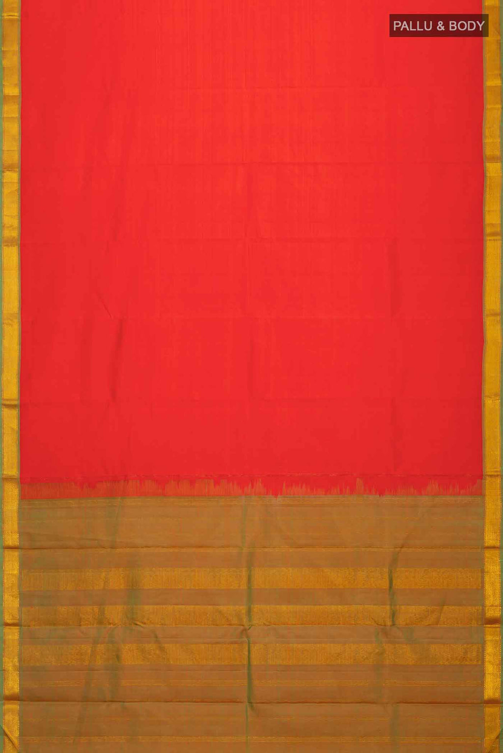 Orange Kanchipuram Silk Saree