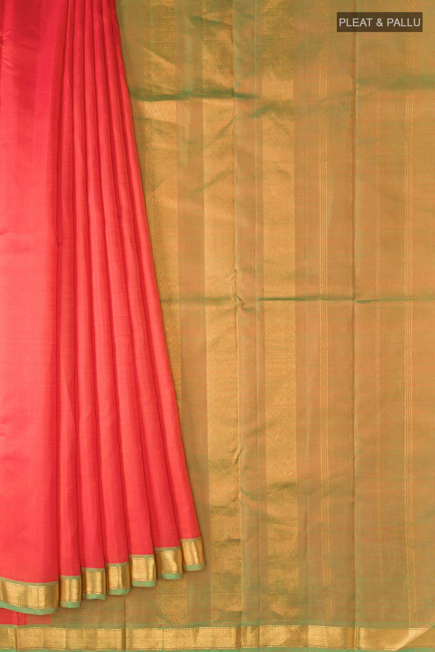 Orange Kanchipuram Silk Saree