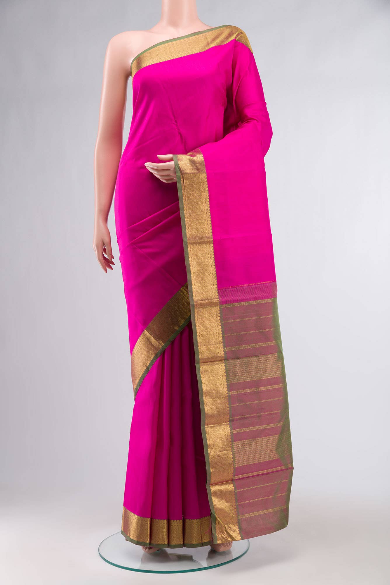 Pink Kanchipuram Silk Saree