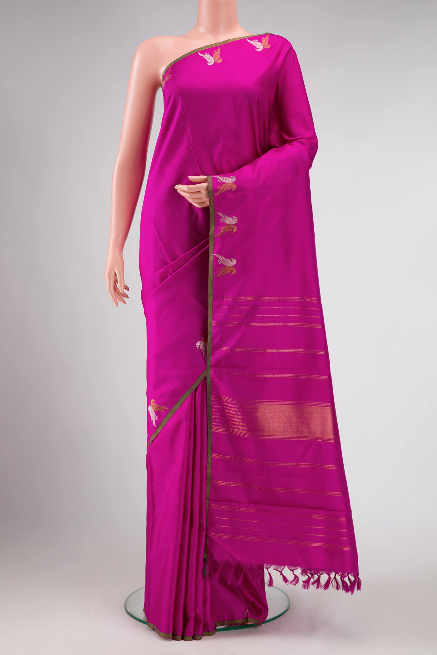 Rani Pink Kanchipuram Silk Saree