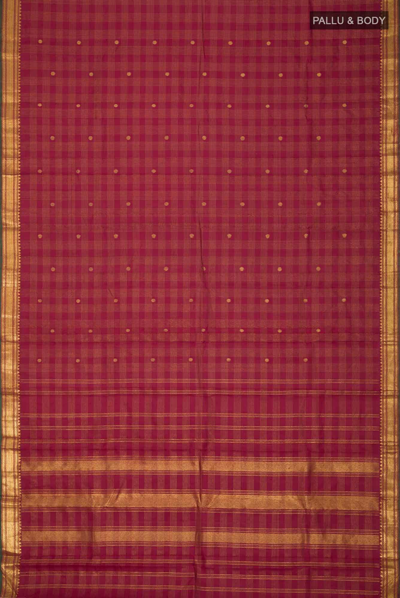 Maroon Kanchipuram Silk Saree