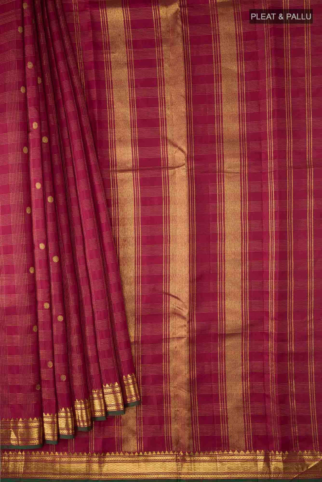 Maroon Kanchipuram Silk Saree