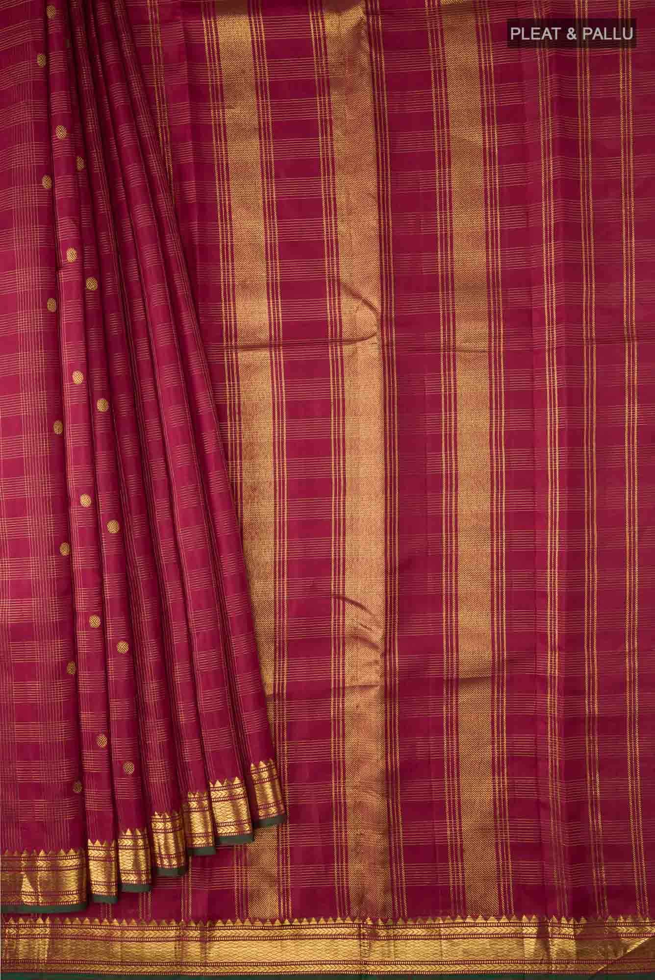Maroon Kanchipuram Silk Saree
