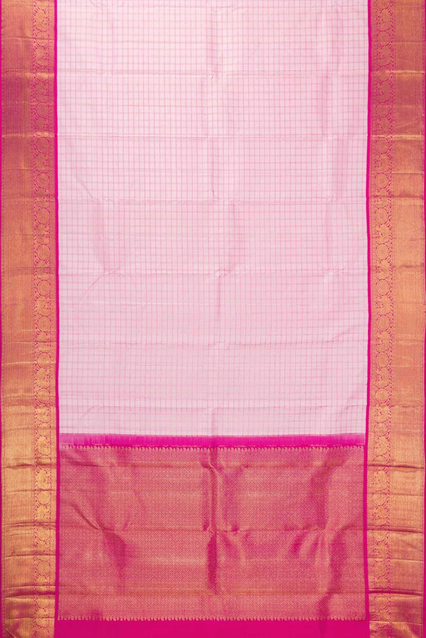Pure Silk Pure Zari Pink Kanchipuram Saree