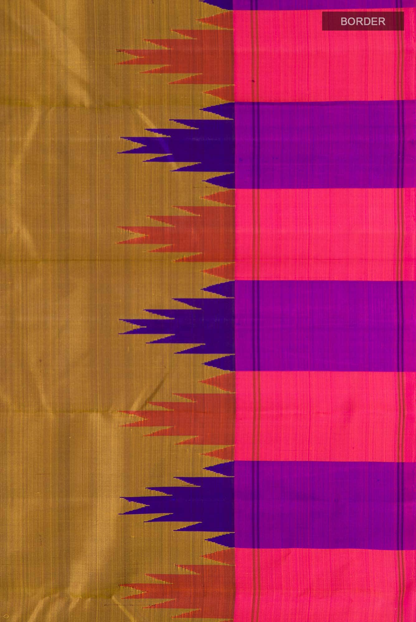 Mustard Kanchipuram Silk Saree