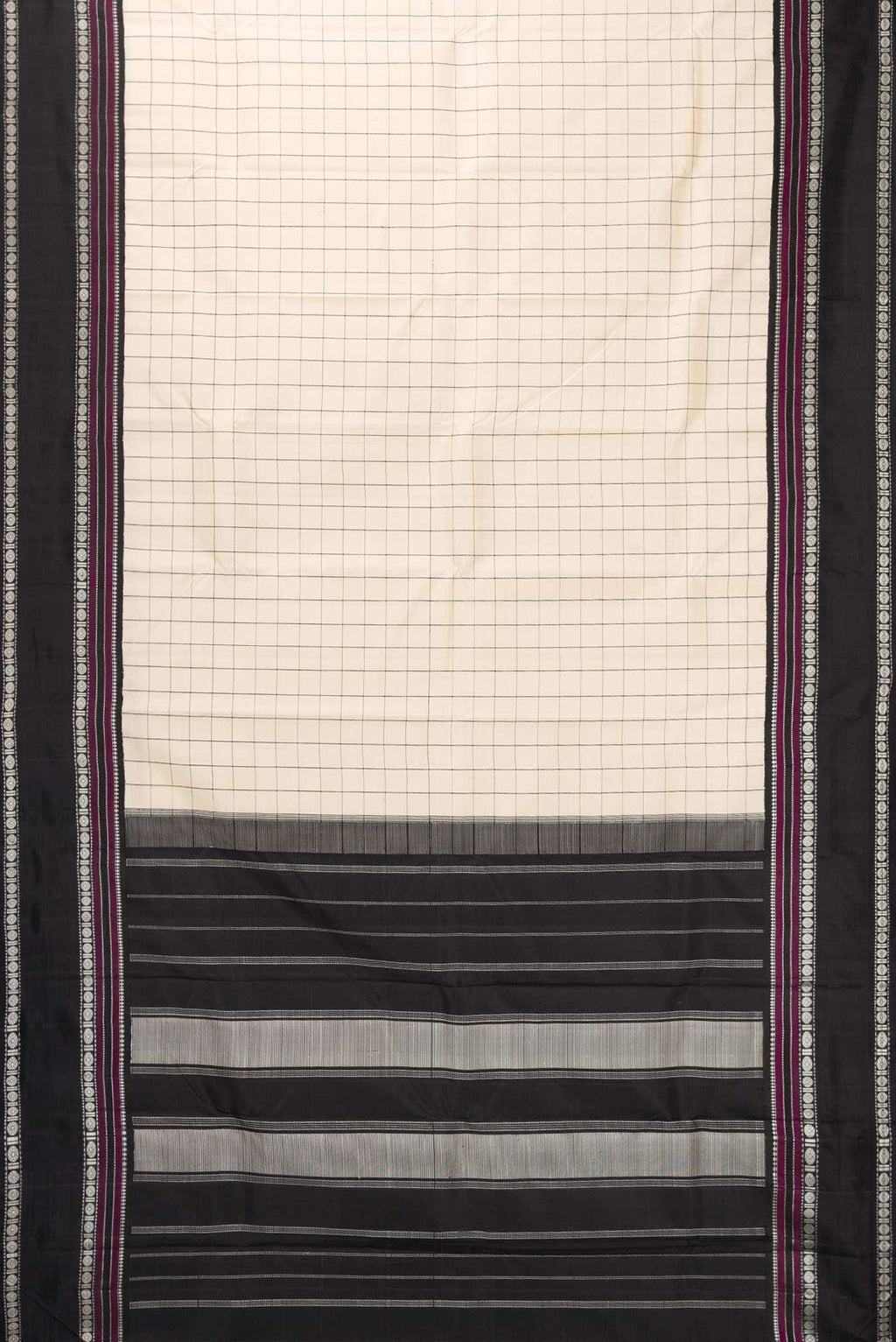 Cream Kanchipuram Silk Saree