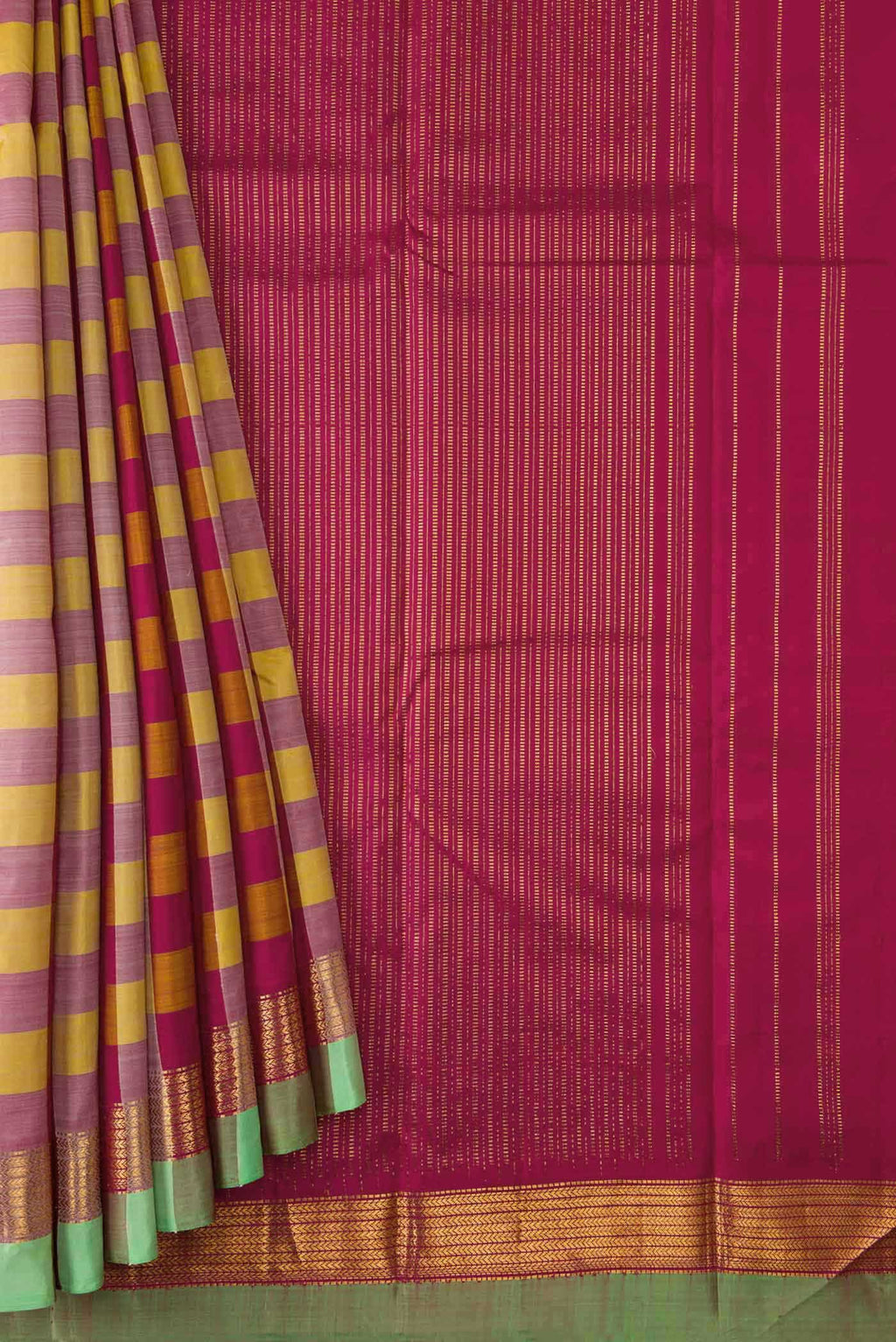 Pure Silk Pure Zari Multi Kanchipuram Saree