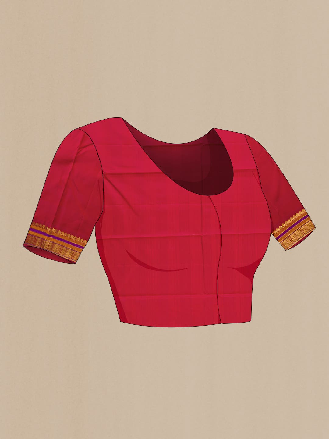 Pure Silk Pure Zari Multi Kanchipuram Saree