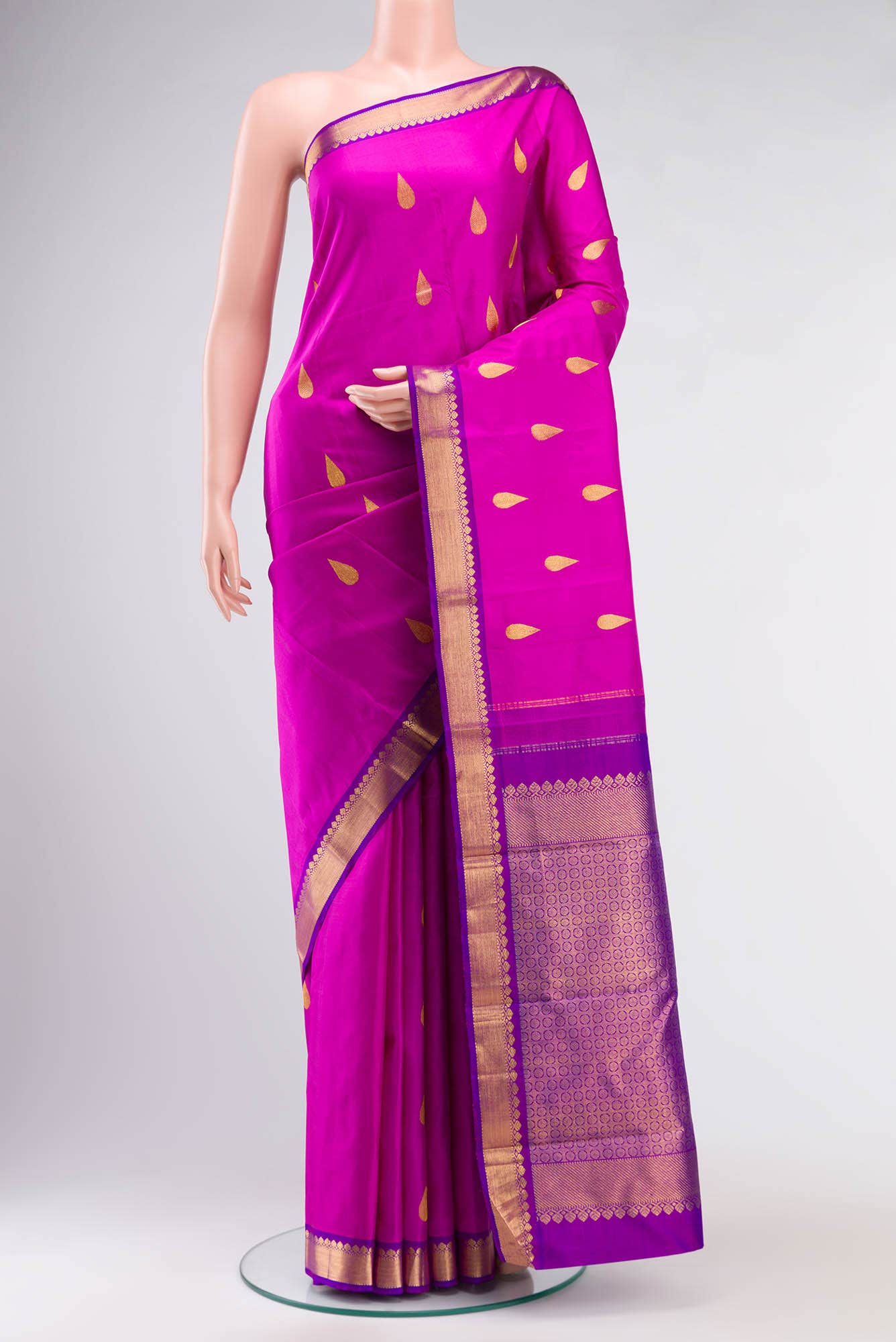 Pink Kanchipuram Silk Saree