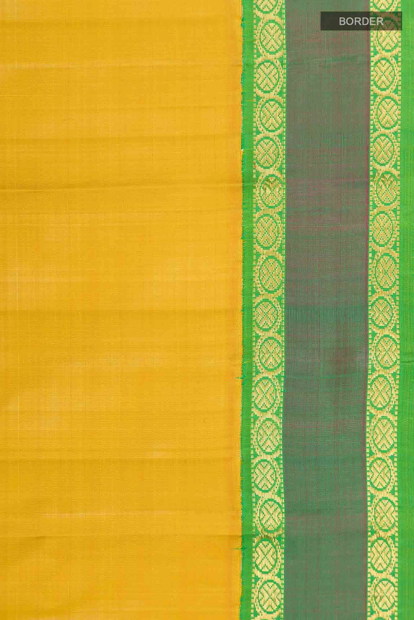 Yellow Kanchipuram Silk Saree