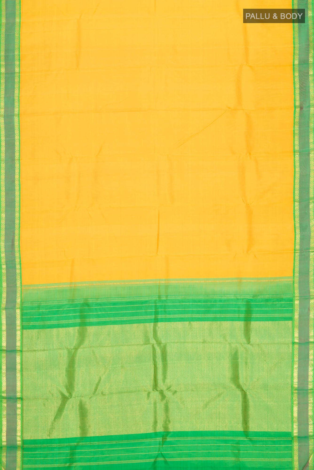 Yellow Kanchipuram Silk Saree