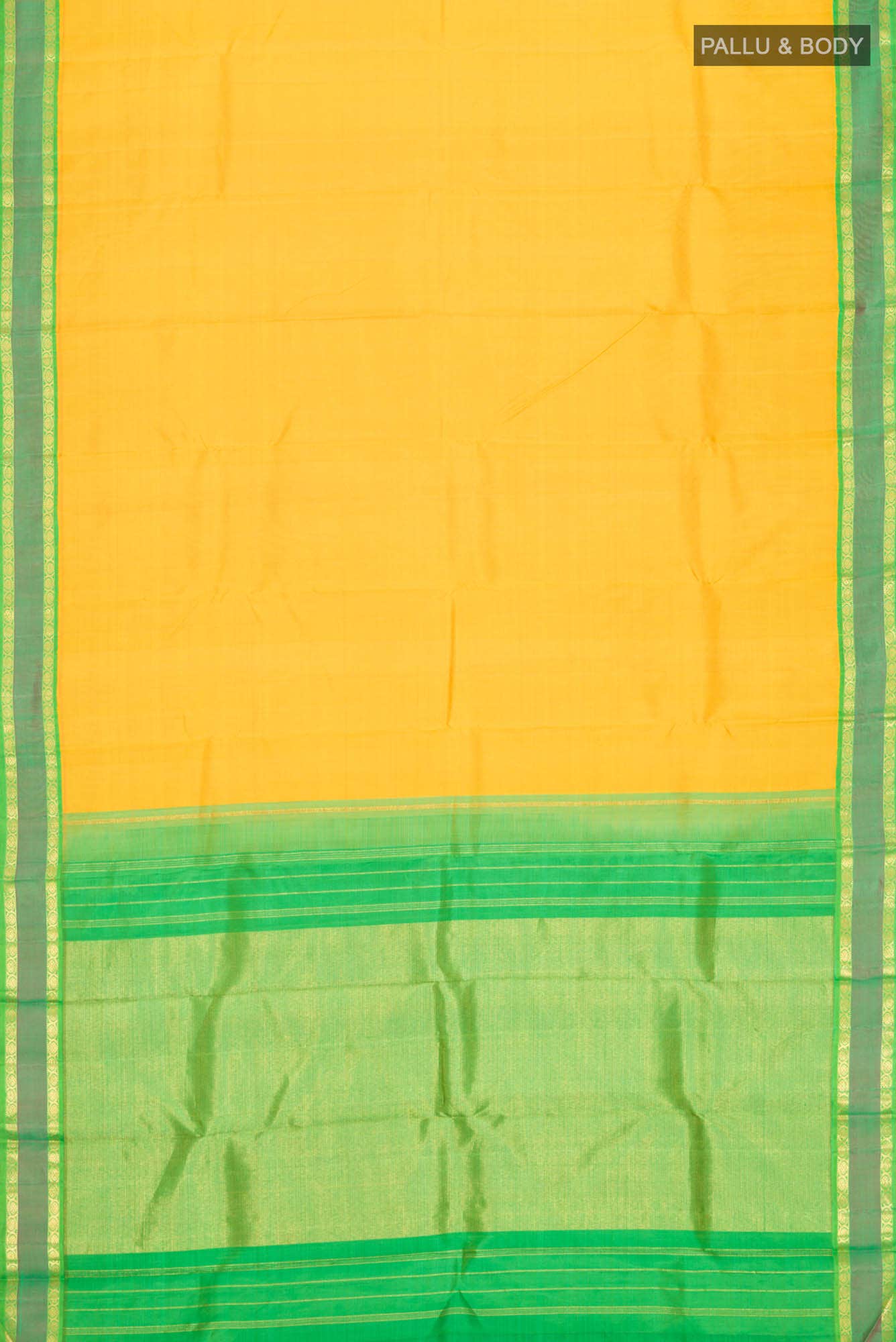 Yellow Kanchipuram Silk Saree
