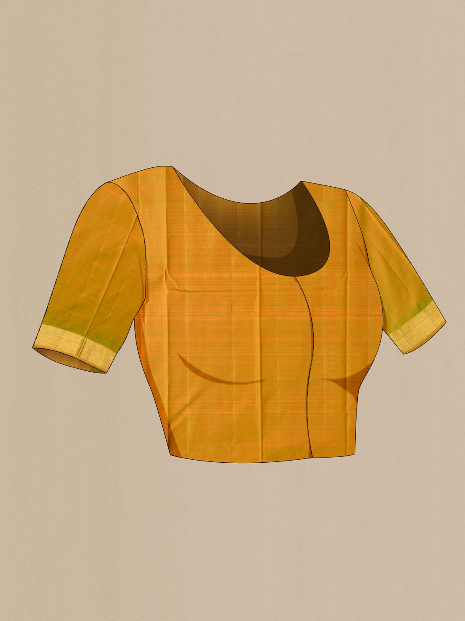 Orange Kanchipuram Silk Saree