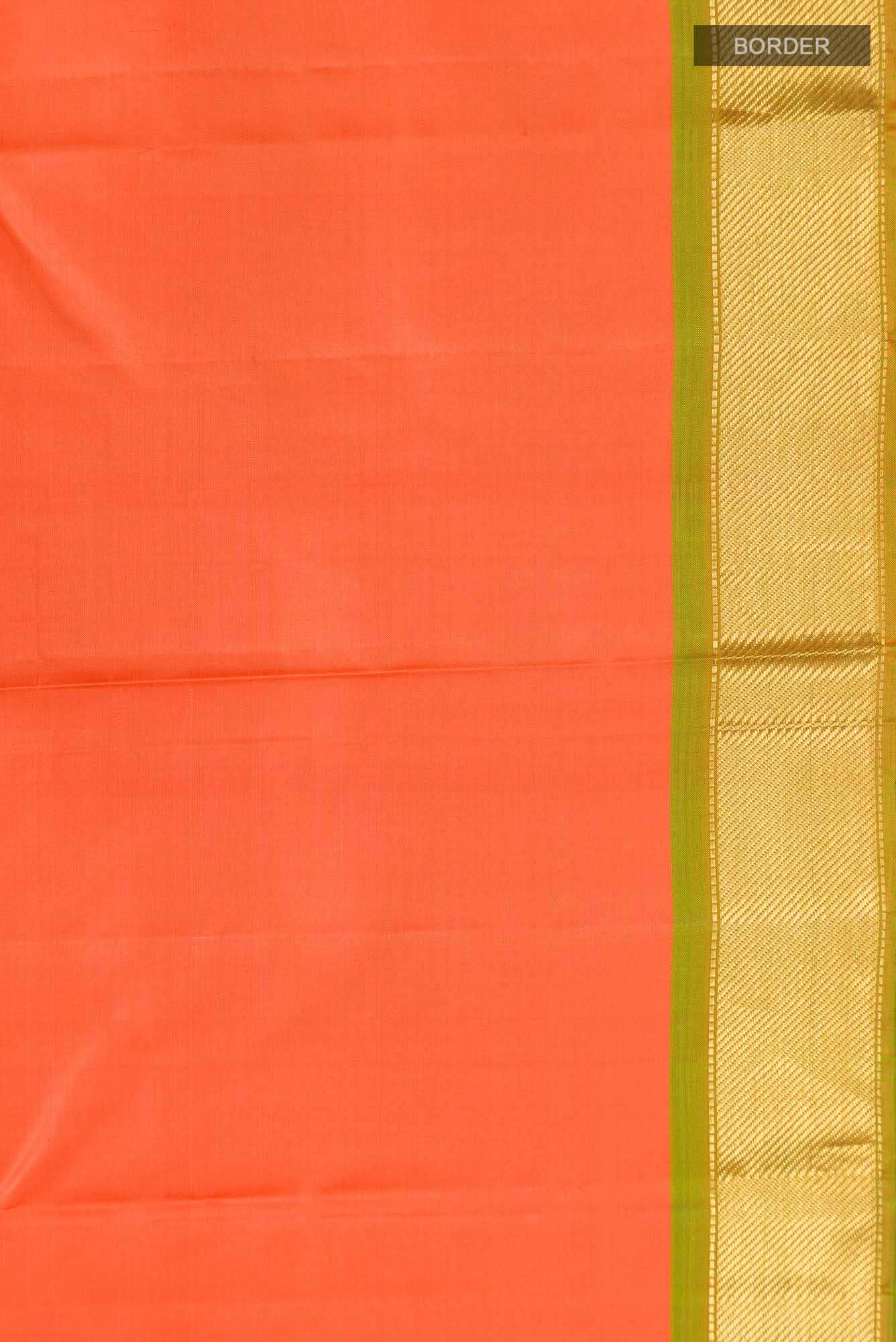 Orange Kanchipuram Silk Saree