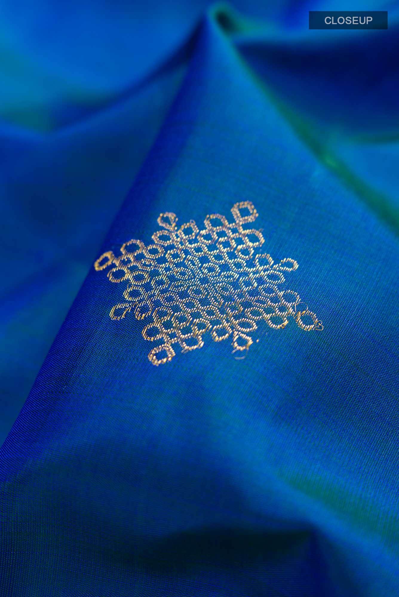 Blue Kanchipuram Silk Saree