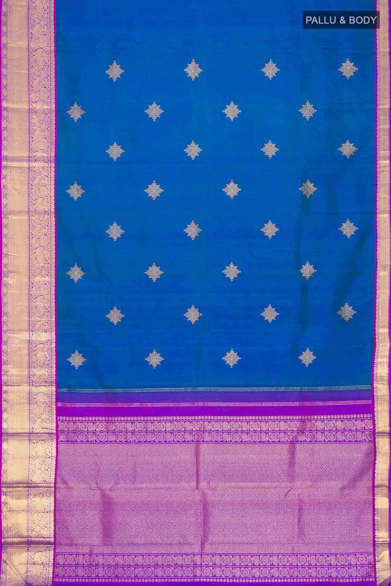 Blue Kanchipuram Silk Saree