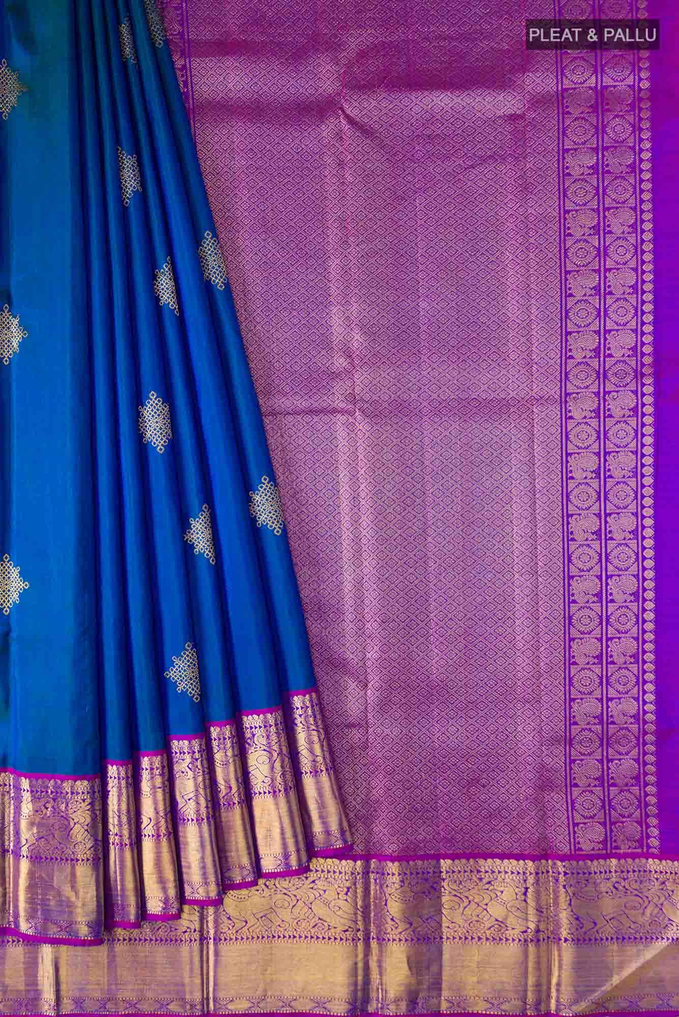 Blue Kanchipuram Silk Saree