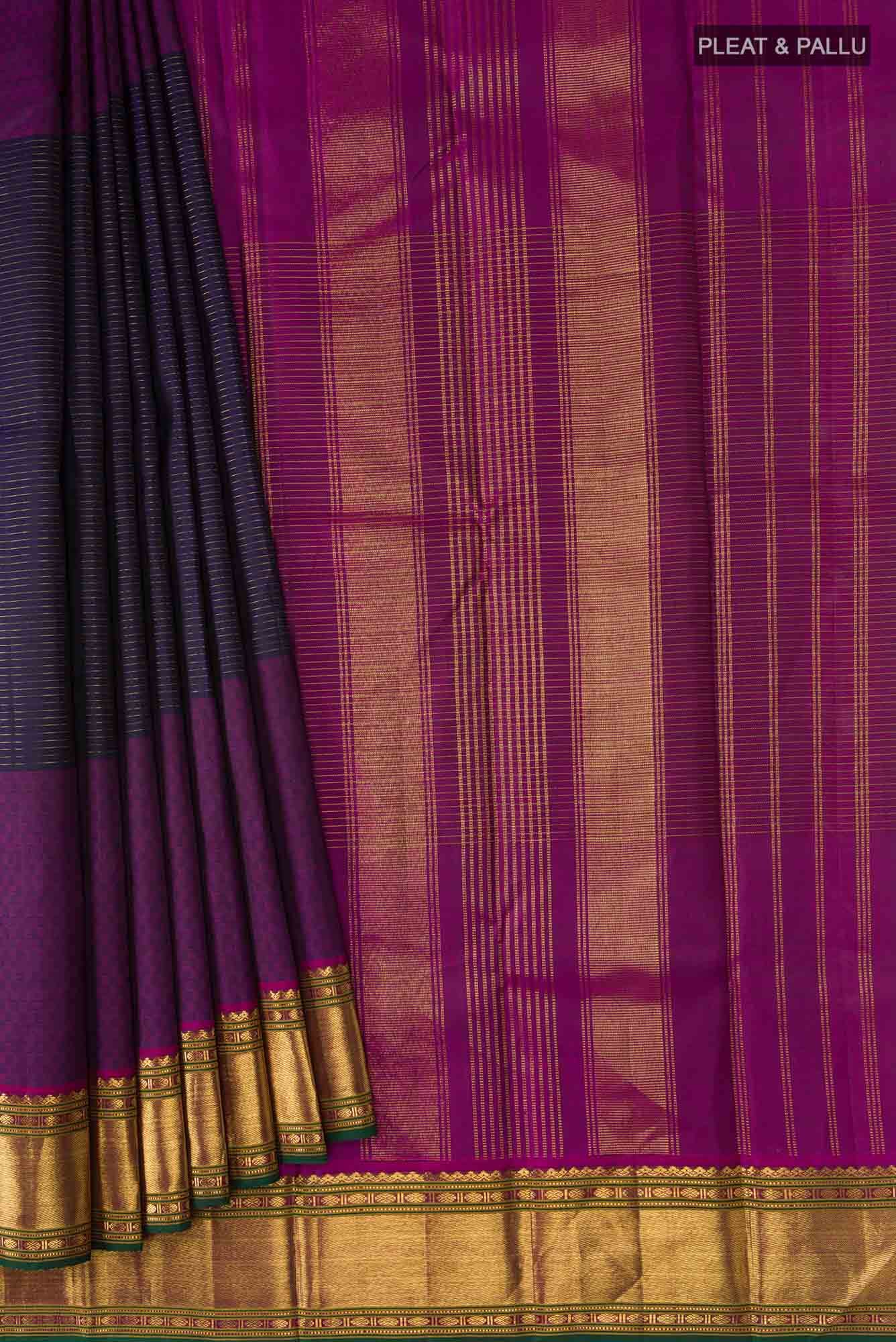 Blue Kanchipuram Silk Saree