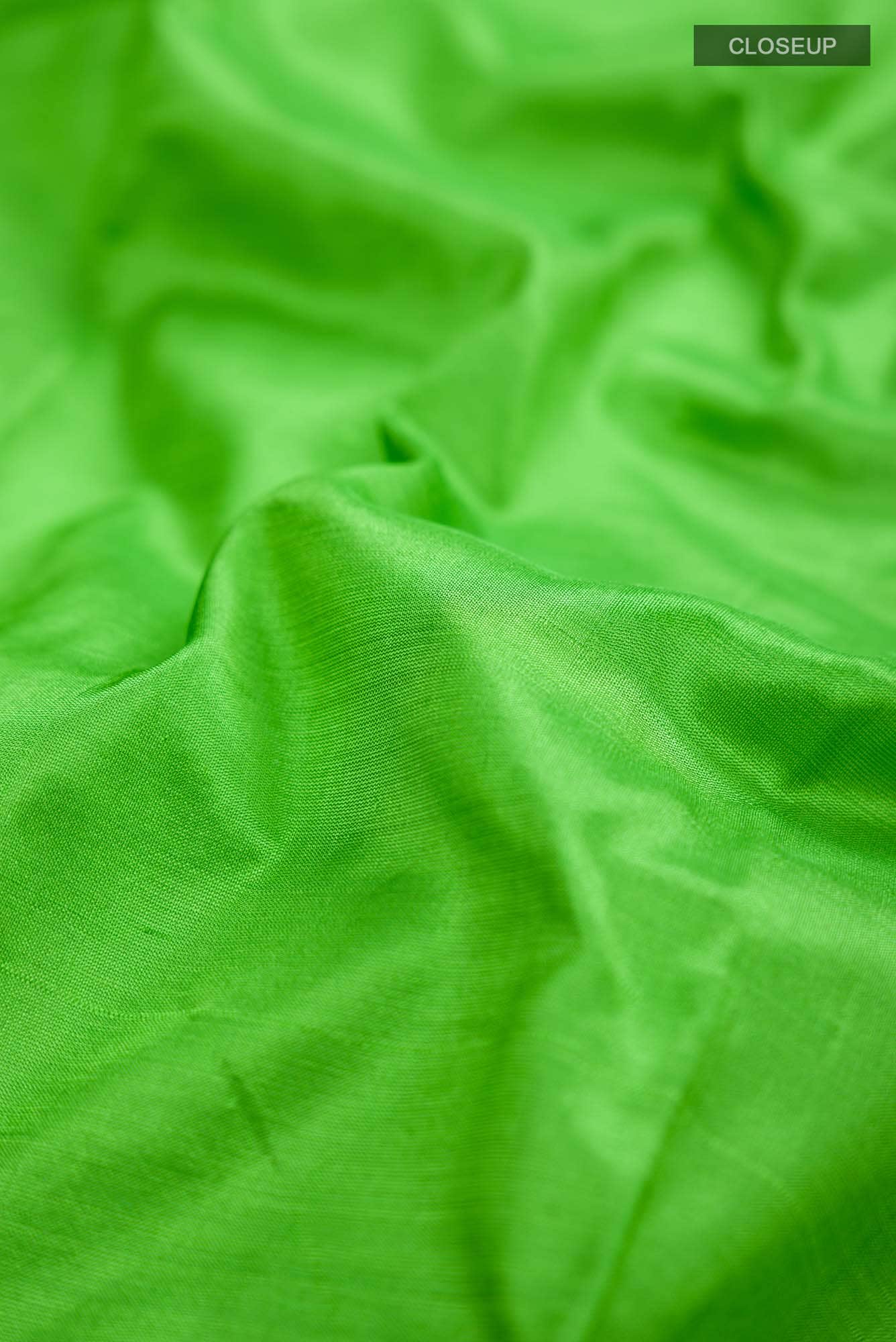 Parrot Green Kanchipuram Silk Saree