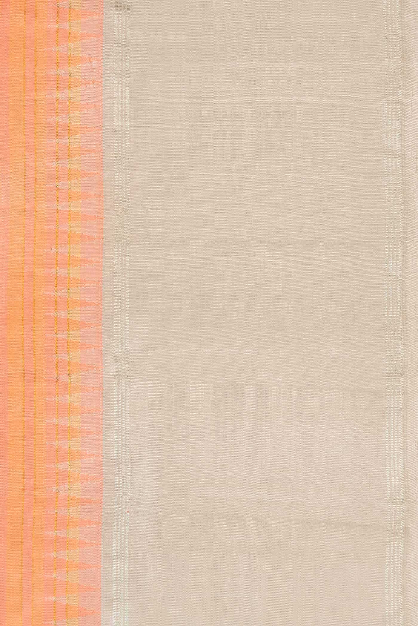 Pure Silk Pure Zari Peach Kanchipuram Saree