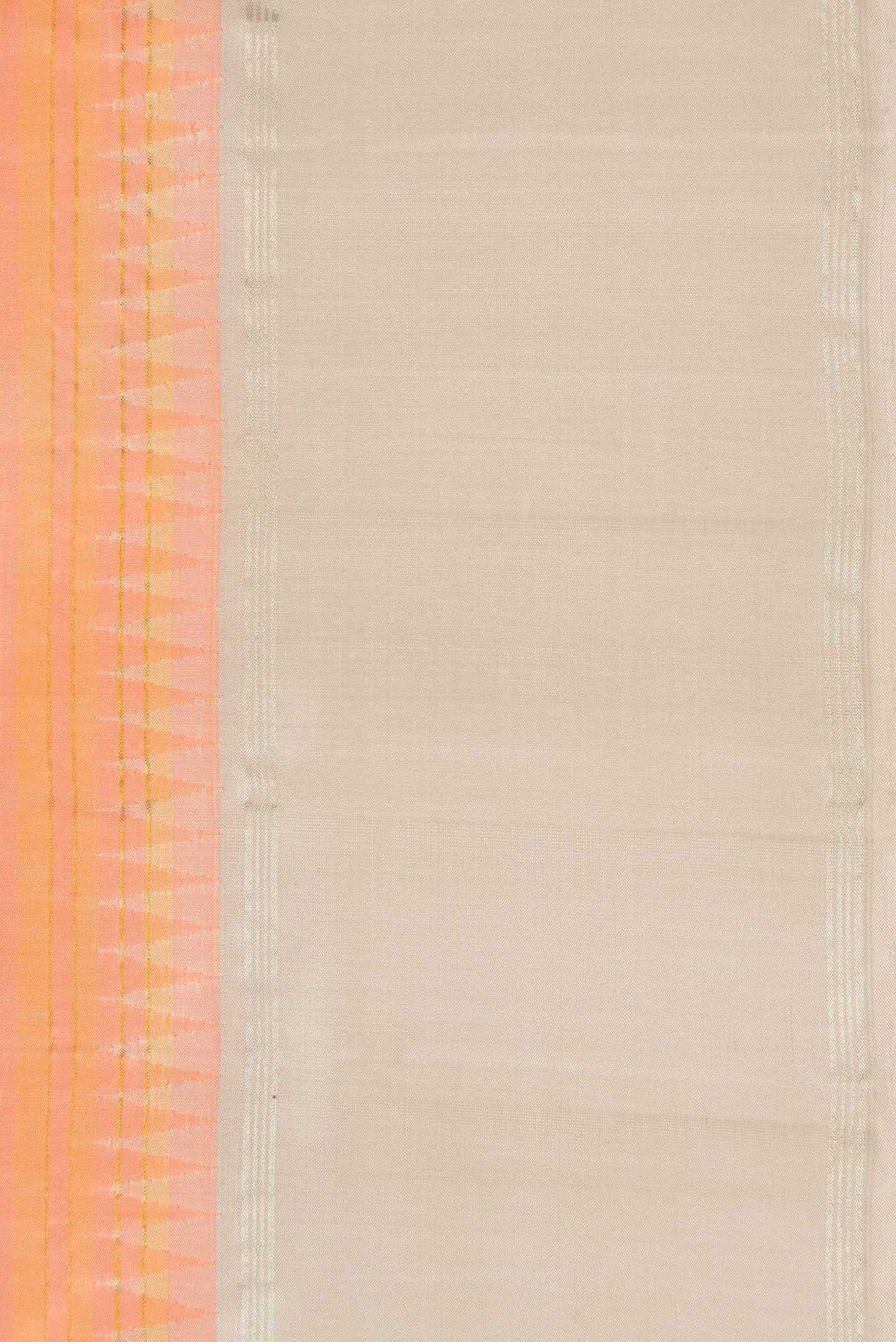 Pure Silk Pure Zari Peach Kanchipuram Saree