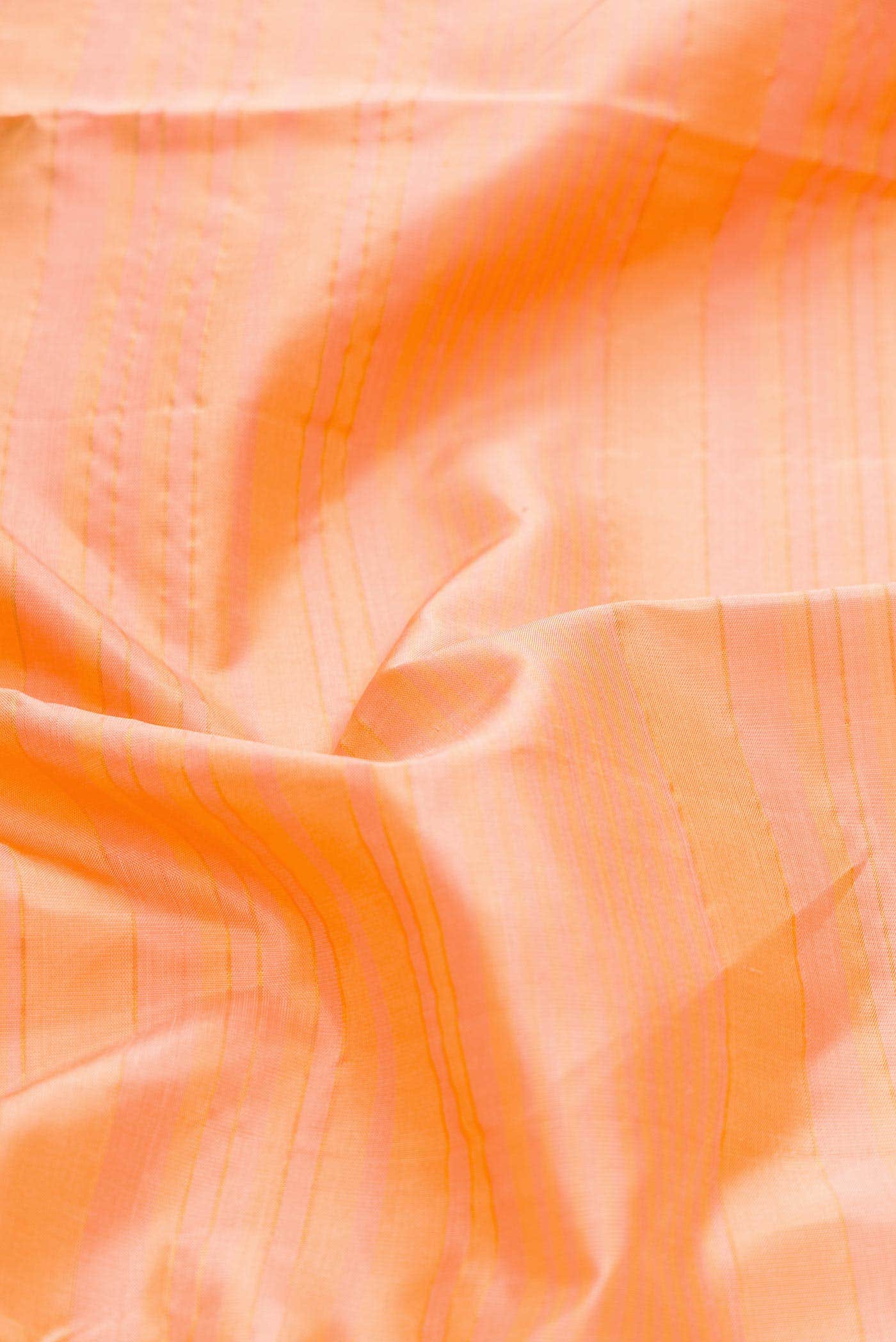 Pure Silk Pure Zari Peach Kanchipuram Saree