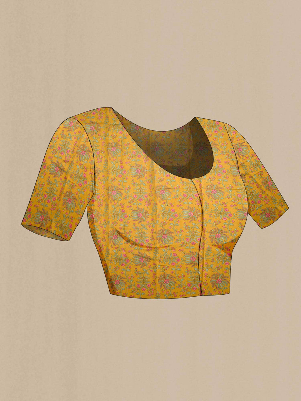 Yellow Mysore Chiffon Saree