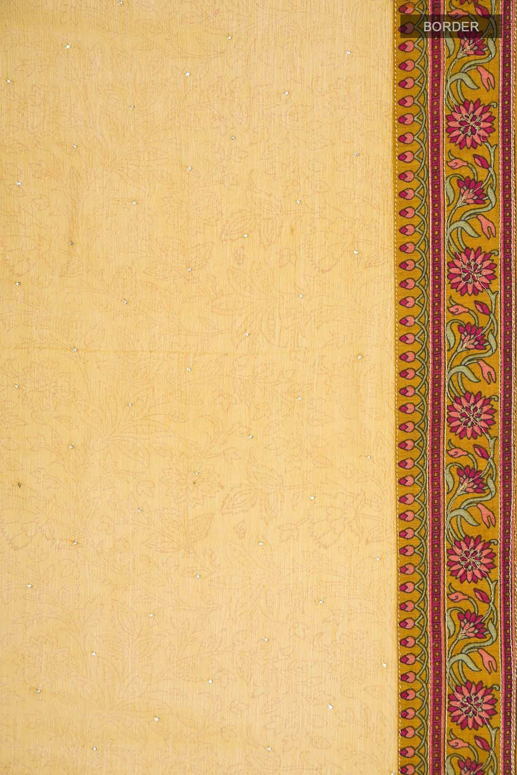 Yellow Mysore Chiffon Saree