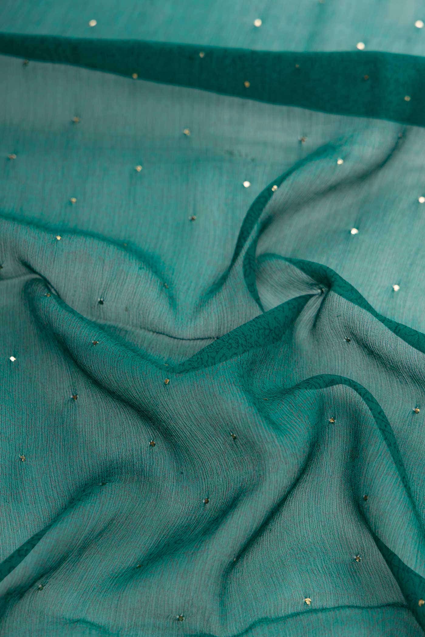Green Dual Tone Mysore Chiffon Saree