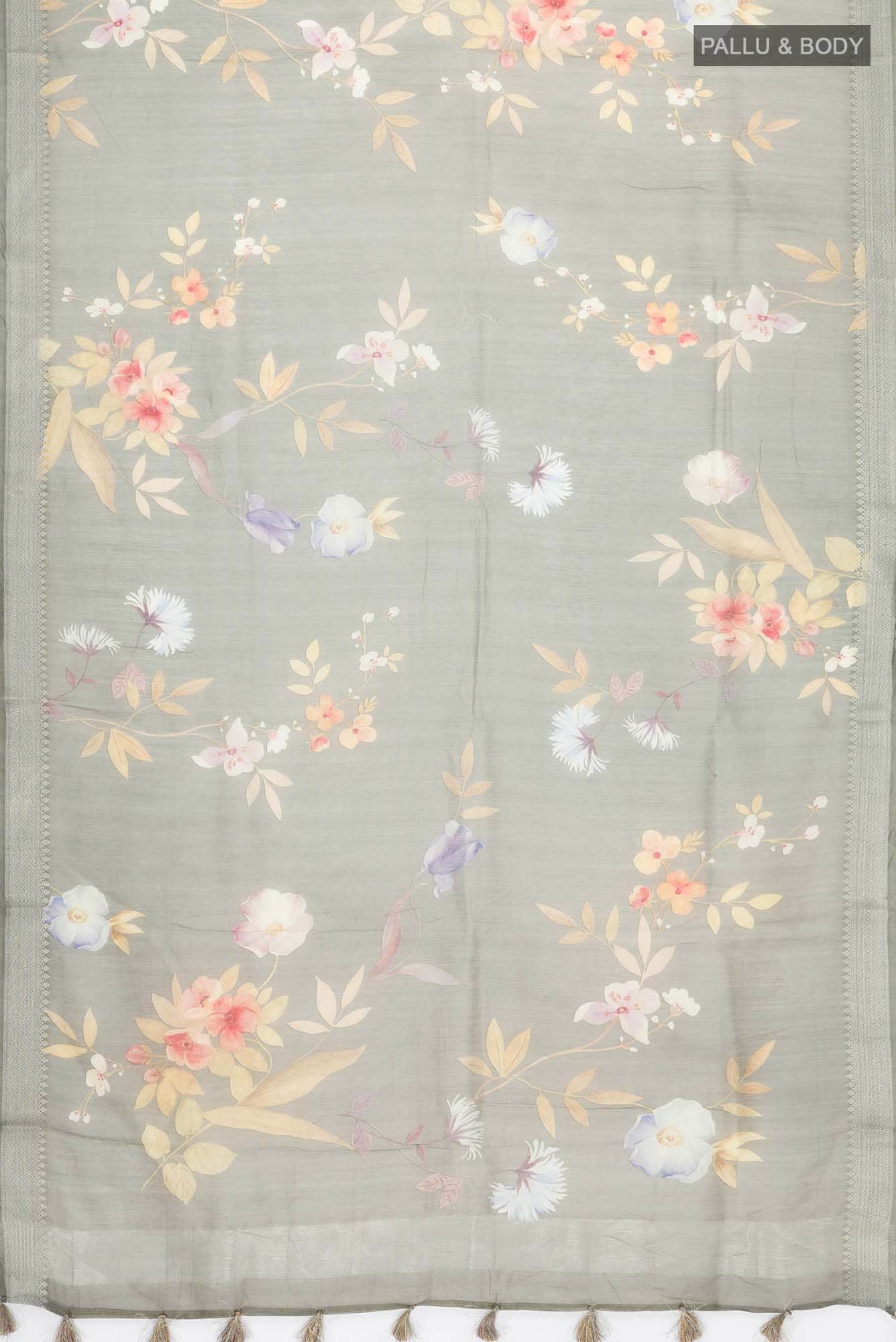 Sage Green Chanderi Silk Cotton Saree
