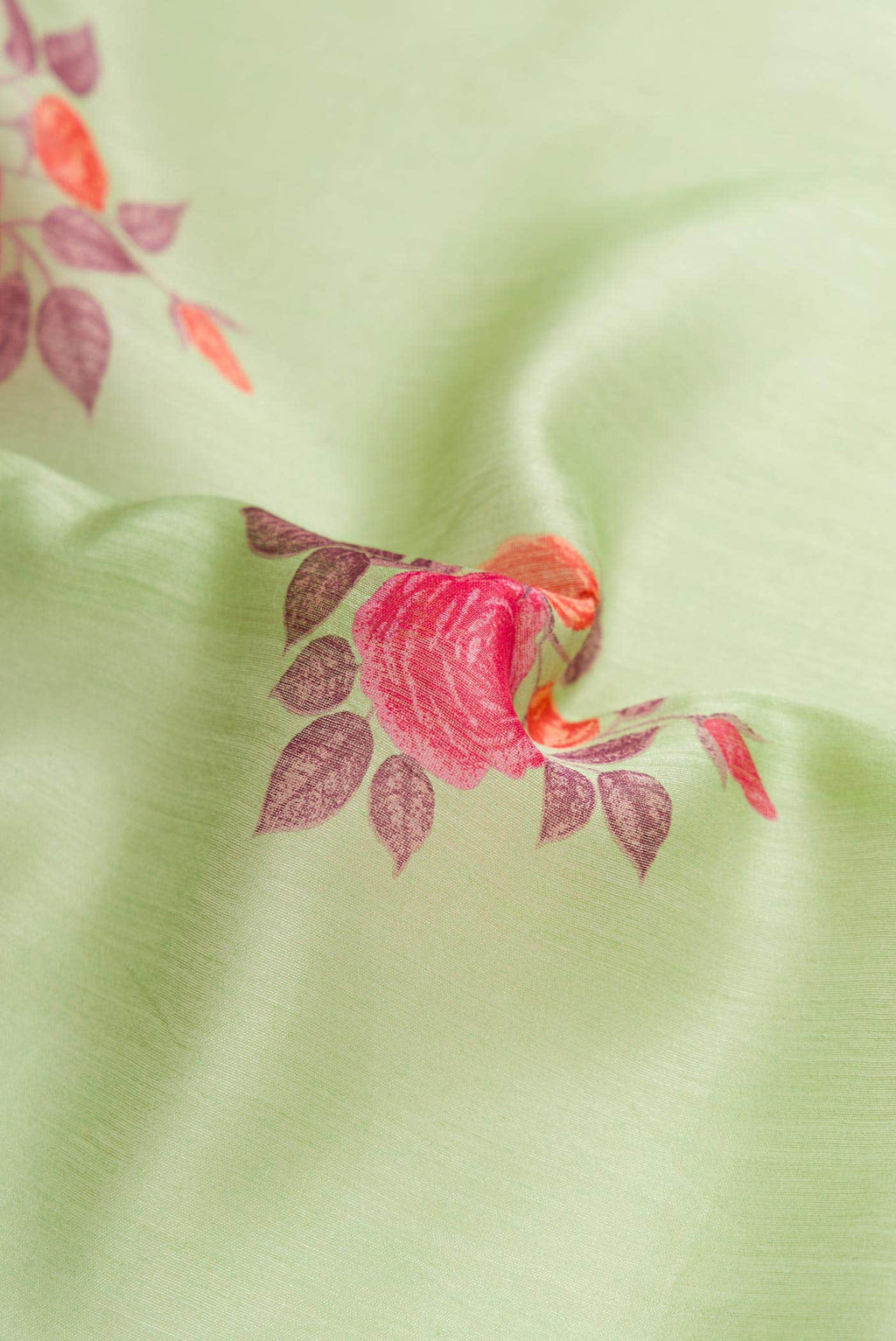 Pista Green Tussar Silk Saree