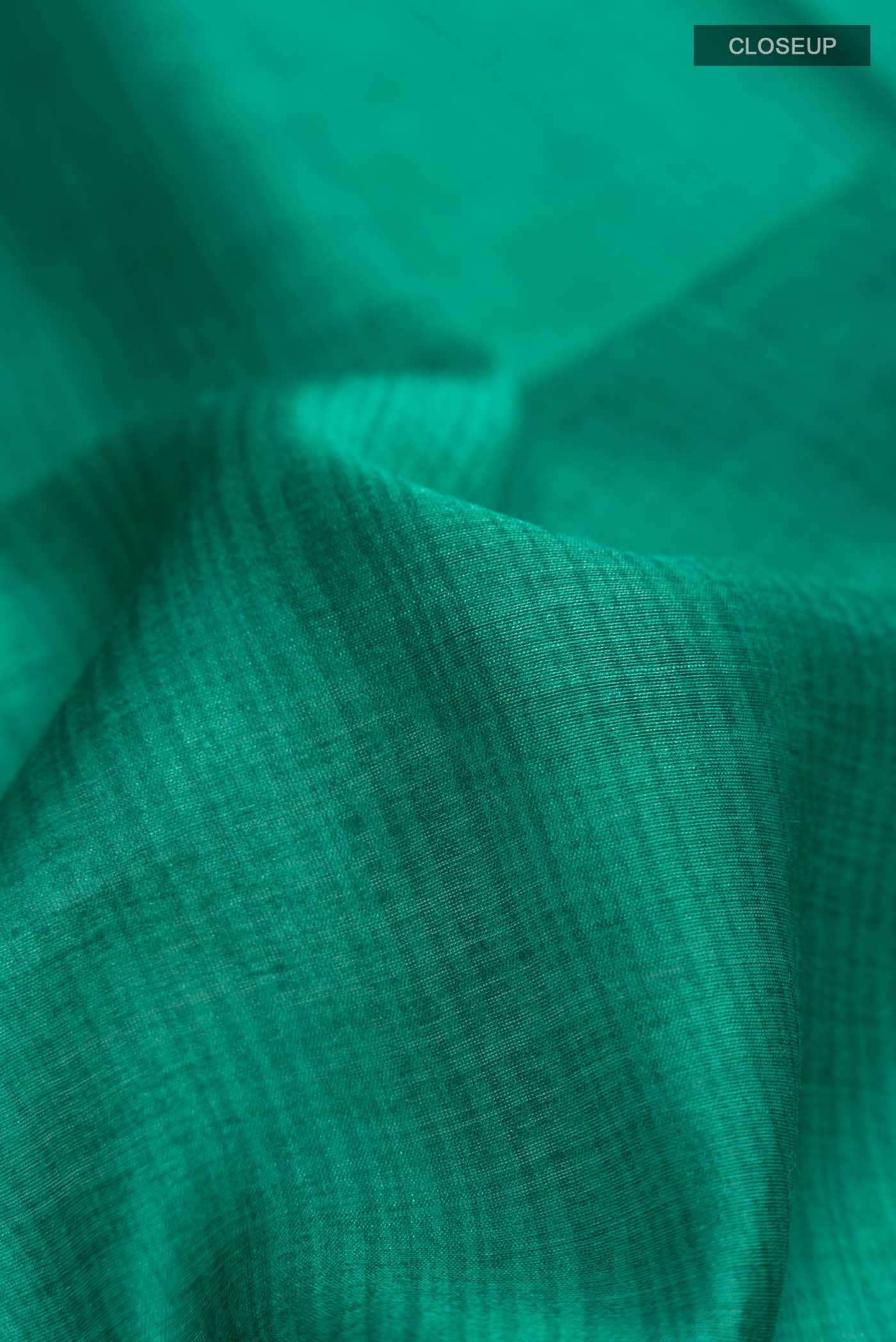 Green Bhagalpuri Tussar Silk Saree