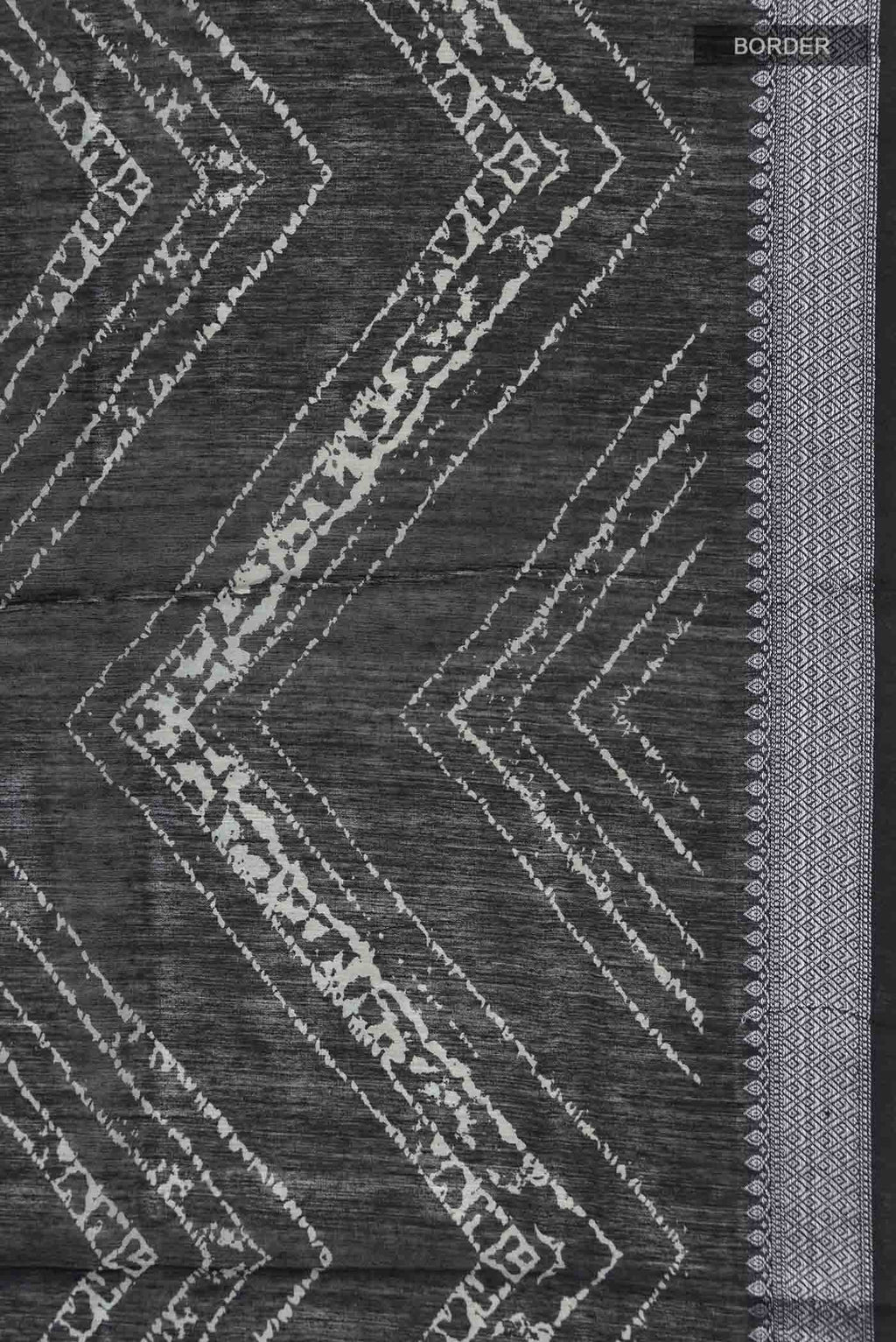 Black Bhagalpuri Tussar Silk Saree