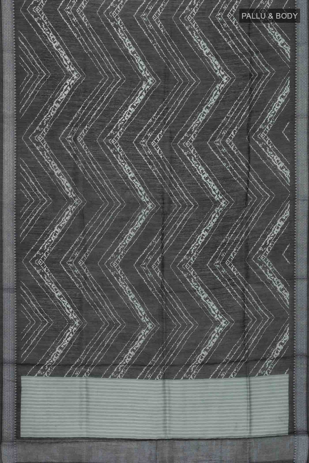 Black Bhagalpuri Tussar Silk Saree