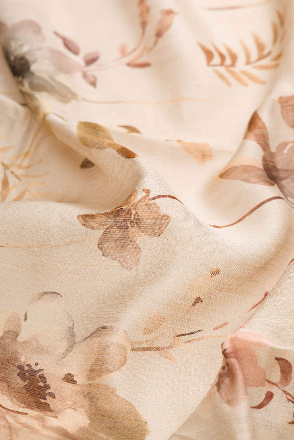Beige Dual Tone Tussar Silk Saree