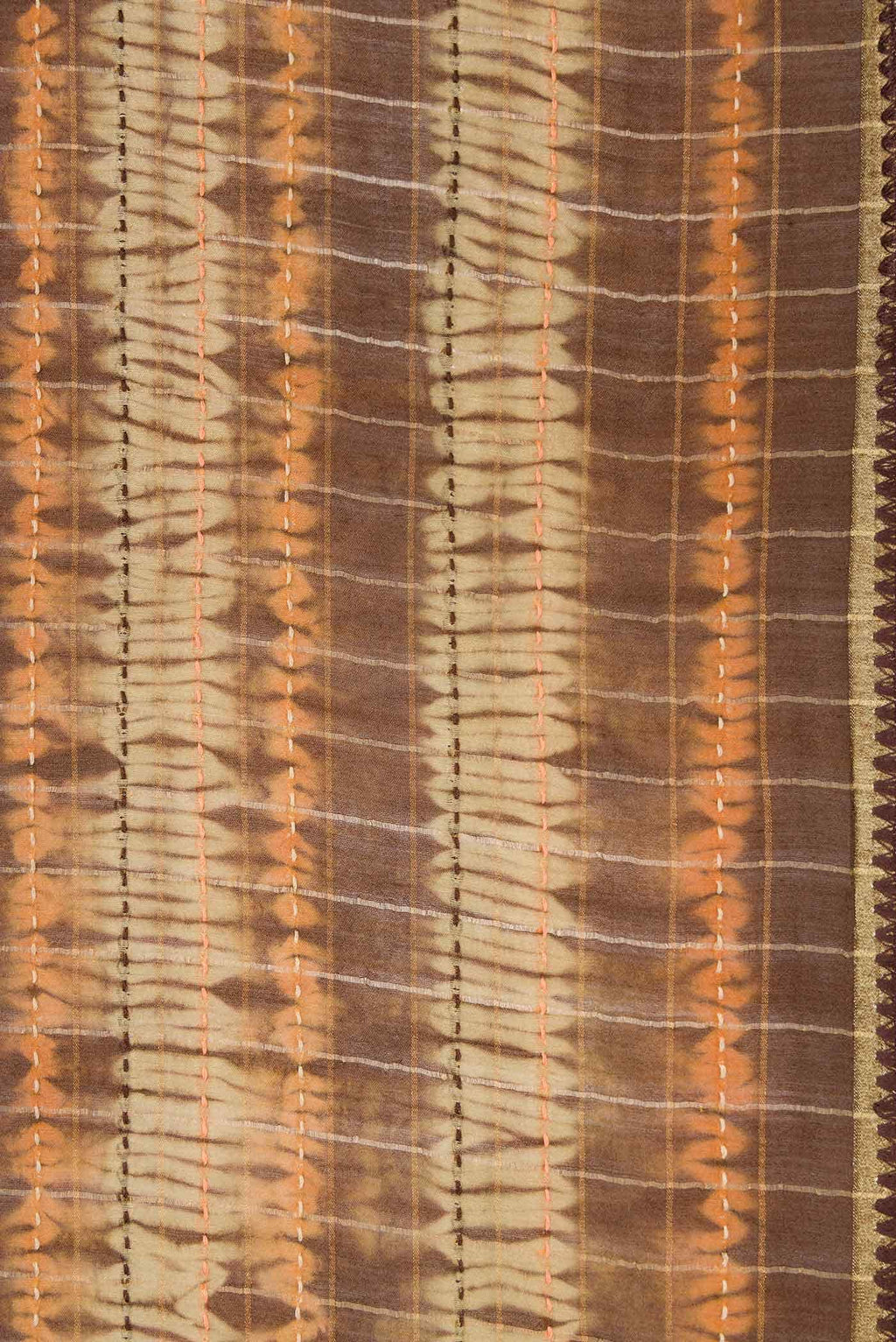 Brown Tussar Silk Saree