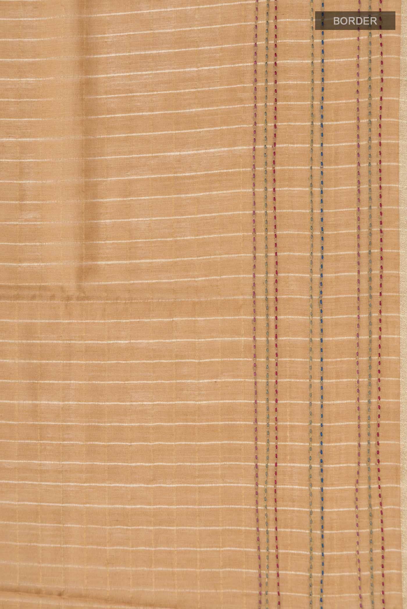 Gold Bhagalpuri Tussar Silk Saree